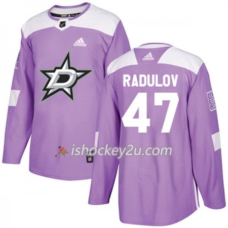Mænd NHL Dallas Stars Trøje Alexander Radulov 47 Adidas 2017-2018 Lilla Fights Cancer Practice Authentic